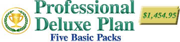 Professional Deluxe Plan: Five Basic Packs: $1,495.95