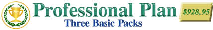 Professional Plan: Three Basic Packs: $928.95